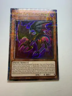 Yugioh - Dark Beckoning Beast - Quarter Century Secret - 1st - RA03-EN027 - NM - Image 1