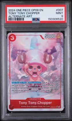 2024 One Piece Op08-Two Legends #007 Tony Tony Chopper Alternate Art PSA 9 - Image 1
