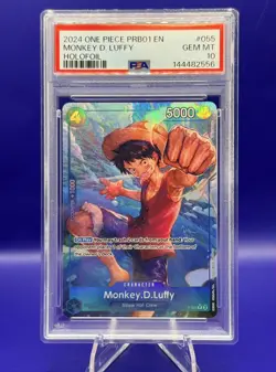 One Piece Monkey D Luffy Prb01 P-055 Full Art Holofoil PSA 10 - Image 1