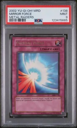 2002 Yu-Gi-Oh! Mirror Force MRD-138 Ultra Rare PSA 9 MINT - Image 1