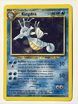 Kingdra Neo Genesis Holo Rare Card 8/111 LP - Image 1