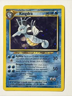 Kingdra Neo Genesis Holo Rare Card 8/111 LP - Image 2