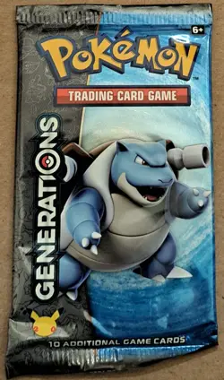 Pokemon Cards  Generations  Booster Pack (Blastoise Cover Art Artwork 10 Cards - Image 1