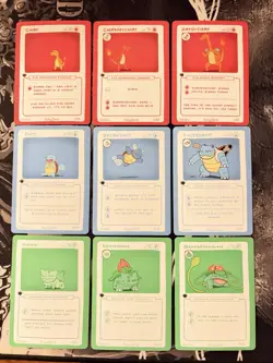 PokeDerp Lot of 9 Cards - Series 1 Starters Complete Set 1st Edition Fan Art - Image 1