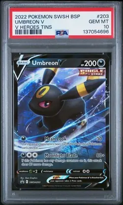 Umbreon V SWSH203 SWSH: Sword & Shield Promo Cards Holo PSA 10 GEM MINT - Image 1