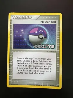 POKEMON EX DEOXYS MASTER BALL TRAINER REVERSE HOLO CARD 88/107 (LP) - Image 1