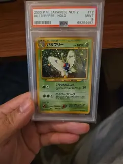 Pokemon PSA 9 MINT Butterfree Neo Discovery Japanese 2000 Holo Rare Card - Image 3
