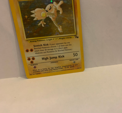 Hitmonlee Vintage Pokemon Card - Fossil Set - 7/62 - Holo Foil Rare - Image 4