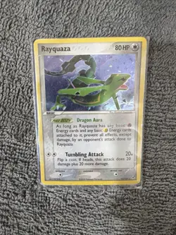 Pokemon Rayquaza 22/107 EX Deoxys Holo Rare 80 HP 20+ Attack Card - Image 1