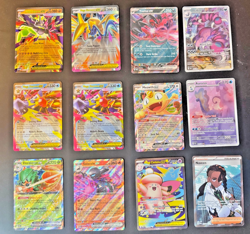 Pokemon Card Lot 12 Cards Meowth ex Mega Zygarde ex Mega Starmie ex Set - Image 1
