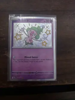 Pokemon TCG Mime Jr. Paldean Fates Shiny Rare Card 157/091 Near Mint Condition - Image 2