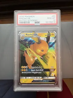 2020 Pokemon Battle Academy #60 Raichu GX PSA 10 Card GEM MINT! - Image 1