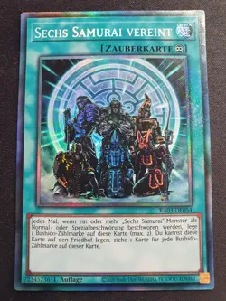 Yu-Gi-Oh! RA03-DE054 Sechs Samurai vereint Collectors Rare NM 1st - Image 1
