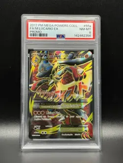 PSA 8 NM-MT M Lucario EX 55a XY Promo Full Art Pokemon Card - Image 1