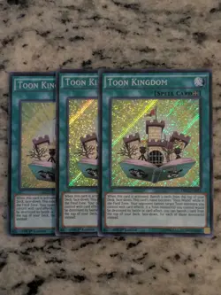 Yu-Gi-Oh! TCG Toon Kingdom x3 Playset DRL2-EN023 1st Edition Secret NM - Image 1