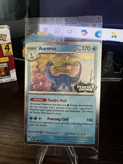 Pokemon Aurorus Perfect Order STAMPED Promo Cosmos Holo Card #24 SEALED 🦕 - Image 1