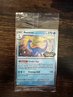 Pokemon Aurorus Perfect Order STAMPED Promo Cosmos Holo Card #24 SEALED 🦕 - Image 2