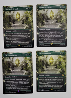 Magic MTG Final Fantasy The Earth Crystal Borderless Playset x4 Non Foil Rare - Image 1