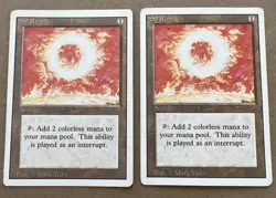 2x Sol Ring (Revised Edition) Regular MTG played - Image 1