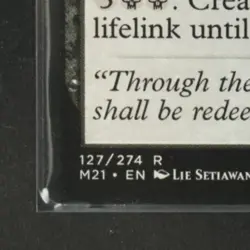 2020 MAGIC: THE GATHERING CORE SET 2021 #127/274 VITO, THORN OF DUSK ROSE - Image 4