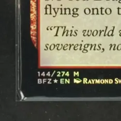 2015 MAGIC: THE GATHERING BATTLE FOR ZENDIKAR #144 DRAGONMASTER OUTCAST FOIL - Image 4