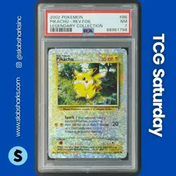 2002 POKEMON LEGENDARY COLLECTION #86/110 PIKACHU REVERSE HOLO PSA 7 - Image 1