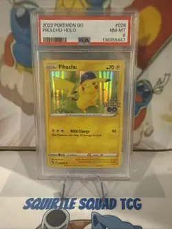 Pikachu [Holo] #28 Pokemon Go PSA 8 - Image 1