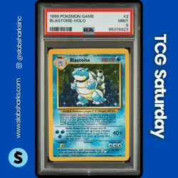1999 POKEMON BASE SET UNLIMITED #2/102 BLASTOISE HOLO RARE PSA 9 - Image 1