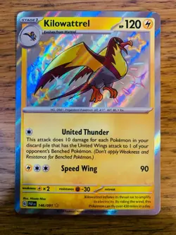 NM! Kilowattrel (146/091) Paldean Fates Baby Shiny Rare Pokemon Card! FREE P&P! - Image 1