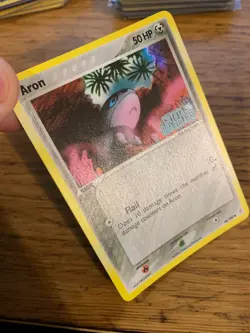 NM! Aron (44/100) EX Crystal Guardians Stamped Reverse Holo Pokemon Card! - Image 3