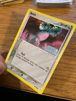 NM! Aron (44/100) EX Crystal Guardians Stamped Reverse Holo Pokemon Card! - Image 4