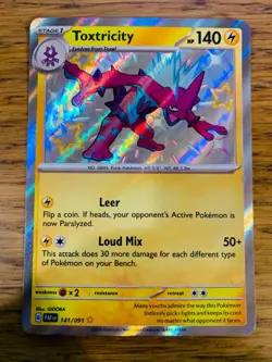 NM! Toxtricity (141/091) Paldean Fates Baby Shiny Rare Pokemon Card! FAST P&P! - Image 1