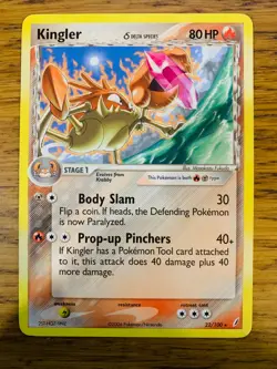 NM! Kingler (22/100) EX Crystal Guardians Non Holo Regular Pokemon Card! - Image 1