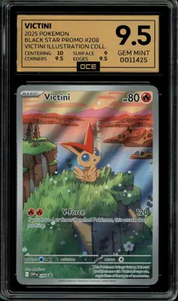 Pokemon Slab: Victini - 208 - SVP Black Star Promo - Graded OCE Gem Mint 9.5 - Image 1