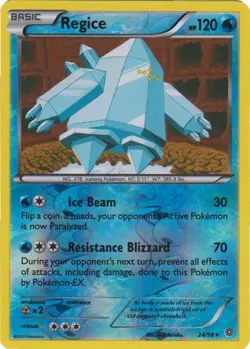 Pokemon - Regice - 24/98 - Rare - Reverse Holo - XY - Ancient Origins - NM - Image 1