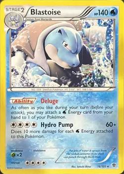 Blastoise 16/101 Rare Plasma Blast Pokemon Holo Lightly Played Non-Holo - Image 1