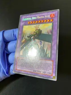 YUGIOH ELEMENTAL HERO MAGMA NEOS SECRET RARE TAEV-EN043 1ST EDITION ENGLISH NM - Image 4