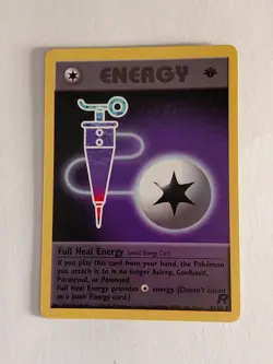 Pokemon Card Team Rocket 1st Edition Full Heal Energy 81/82 LP (8274) - Image 1