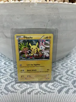 Pokemon Pikachu XY95 Holo 2016 Let's Eat Together Cutest Card - Image 1