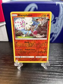 Pokemon TCG SM Unbroken Bonds 32/214 Blacephalon Reverse Holo Rare Card NM - Image 1
