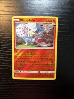 Pokemon TCG SM Unbroken Bonds 32/214 Blacephalon Reverse Holo Rare Card NM - Image 2