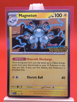 Magneton SVP153 Surging Sparks Prerelease Promo Holo Rare Pokemon Card - Image 1