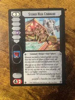 Battletech CCG TCG Card Game Rare Commanders Ed Steiner High Command - Image 1