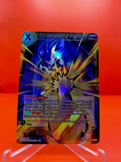 Dragon Ball Super CCG SS Vegeta, Z Fighter Foil BT17-08 SR Bandai Trading Card - Image 1