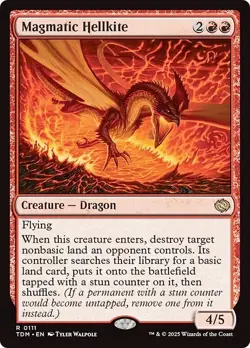 MAGMATIC HELLKITE x1 mtg NM-M Tarkir Dragonstorm 1 Rare - Image 1