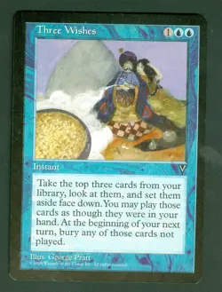 THREE WISHES rare 1997 Visions MTG Unplayed Near mint - Image 1