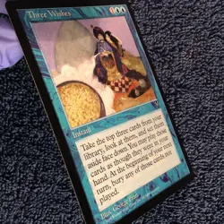 THREE WISHES rare 1997 Visions MTG Unplayed Near mint - Image 5