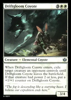 Driftgloom Coyote (foil) Bloomburrow NM+ *Mythic Relics* - Image 1