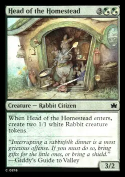 Head of the Homestead (foil) Bloomburrow NM+ *Mythic Relics* - Image 1