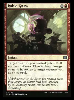 Rabid Gnaw (foil) Bloomburrow NM+ *Mythic Relics* - Image 1